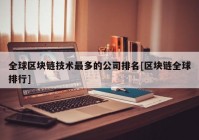 全球区块链技术最多的公司排名[区块链全球排行]