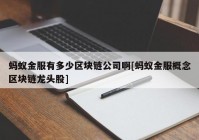 蚂蚁金服有多少区块链公司啊[蚂蚁金服概念区块链龙头股]